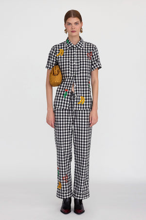 Ambar Black Pyjama in EXTRA SMALL BLACK - Sustainable Fashion by KLEED LOUNGEWEAR