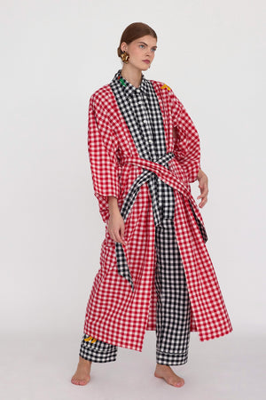 Ambar Red Kimono in S/M RED - Sustainable Fashion by KLEED LOUNGEWEAR