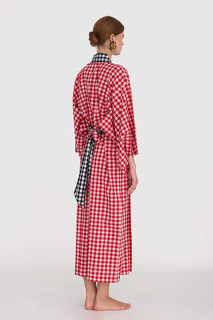 Ambar Red Kimono in S/M RED - Sustainable Fashion by KLEED LOUNGEWEAR