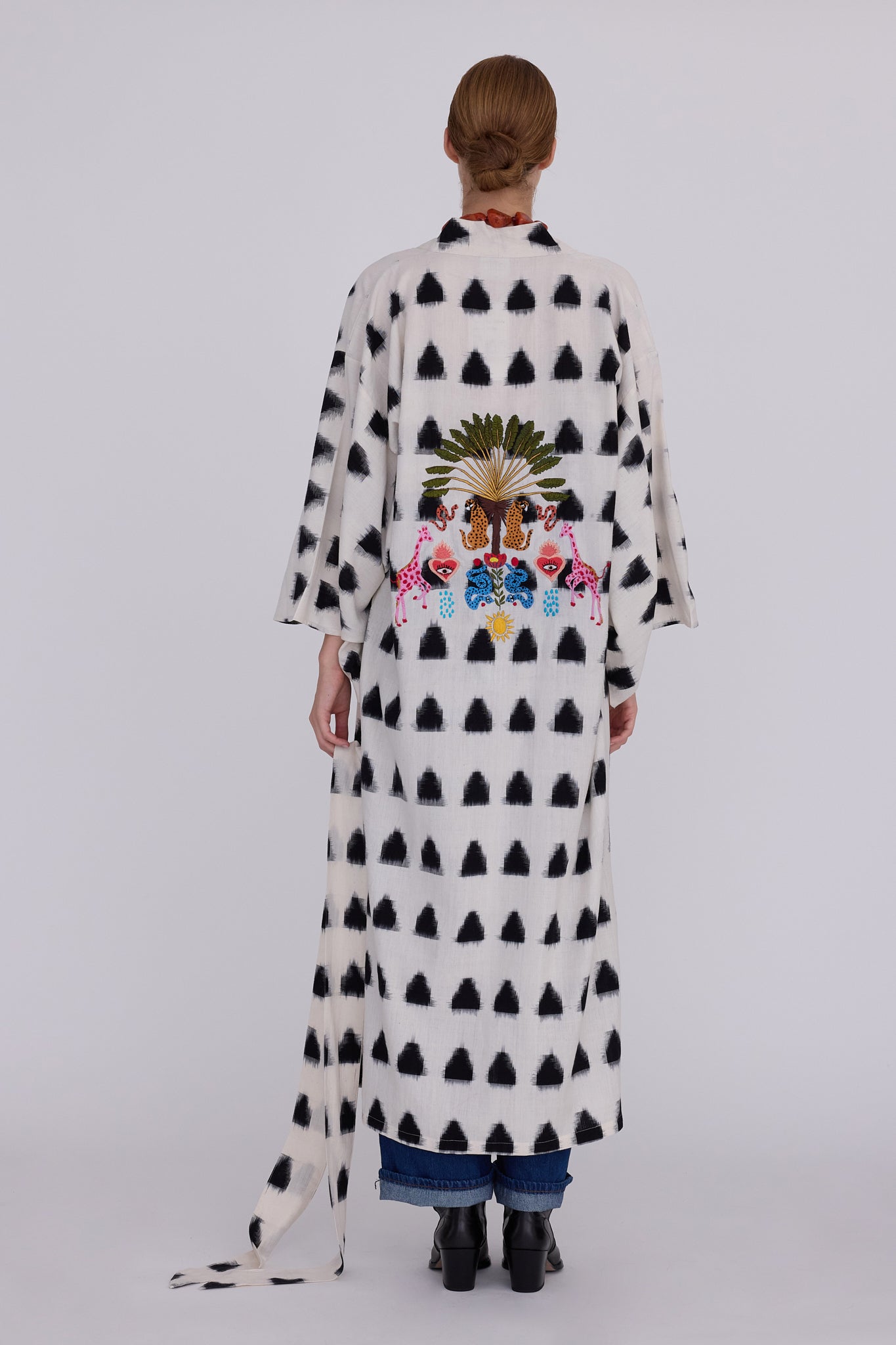 White Selva Kimono