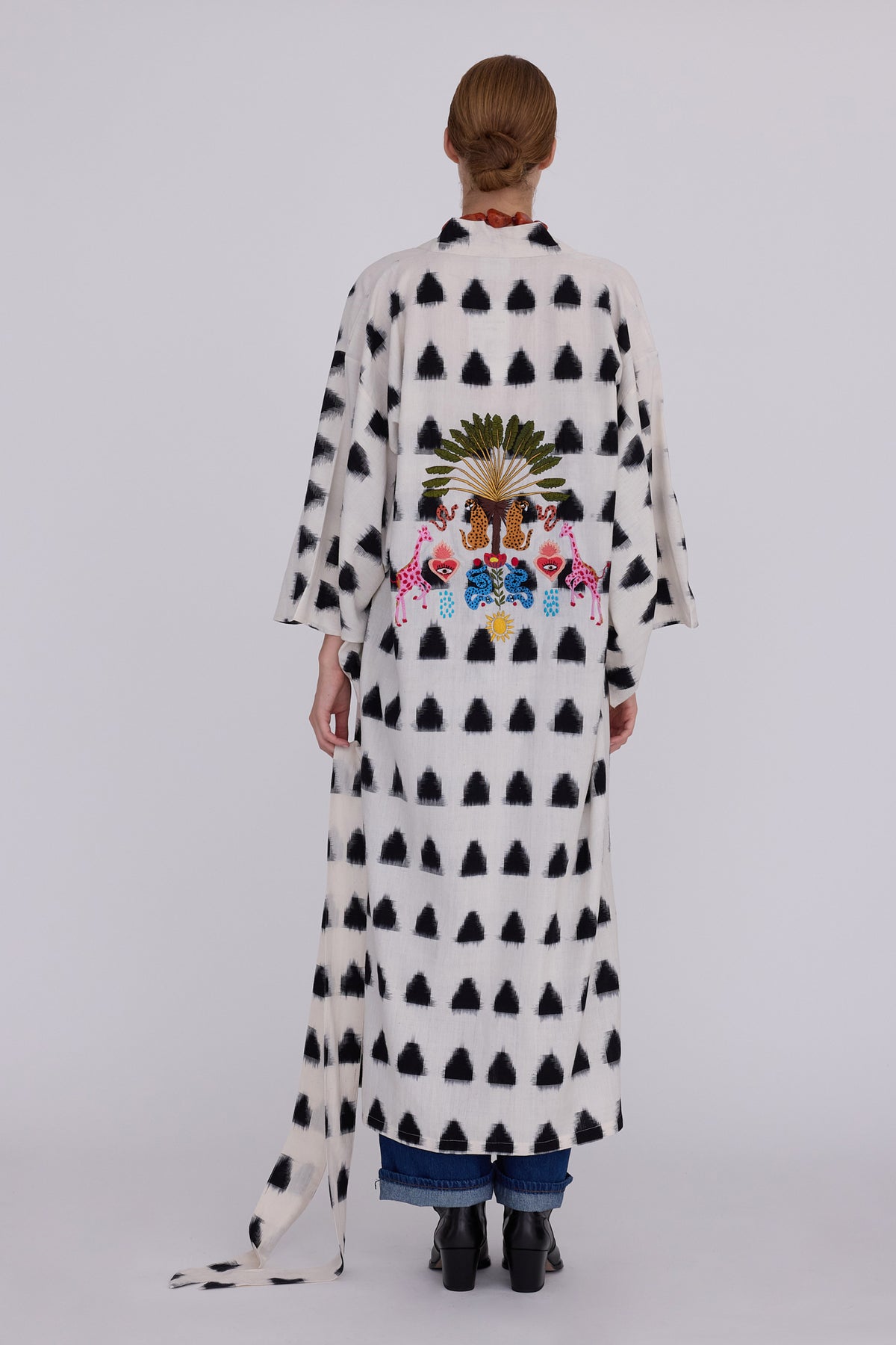 White Selva Kimono
