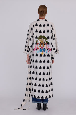 White Selva Kimono