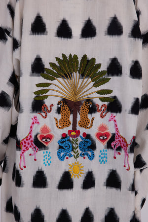 White Selva Kimono