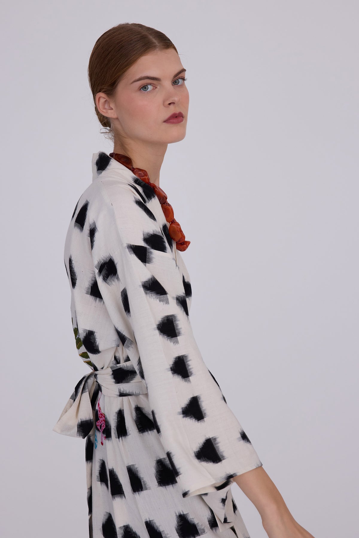 White Selva Kimono