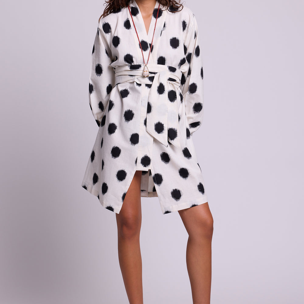Black Dots Short Kimono [KLEED]