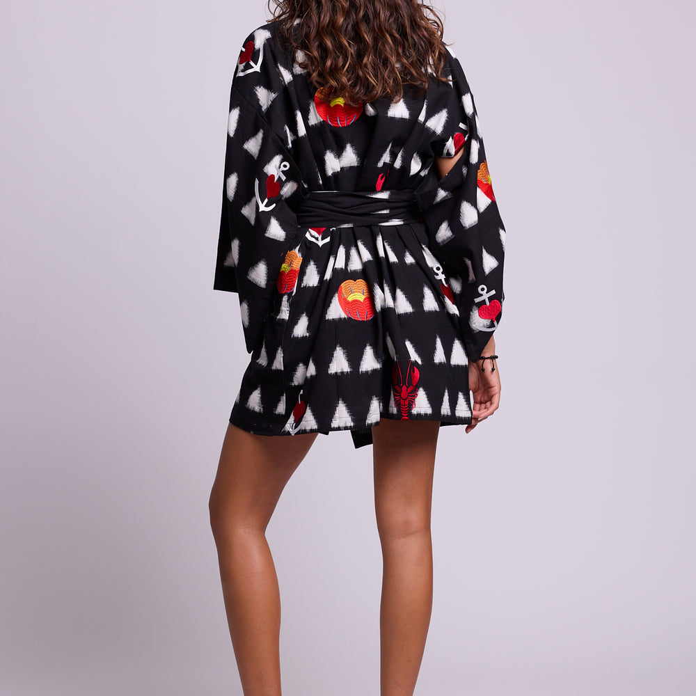 Gondi Black Short Kimono [KLEED]