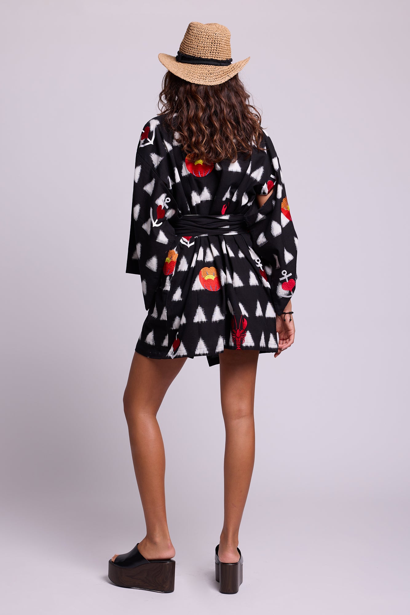 Gondi Black Short Kimono [KLEED]