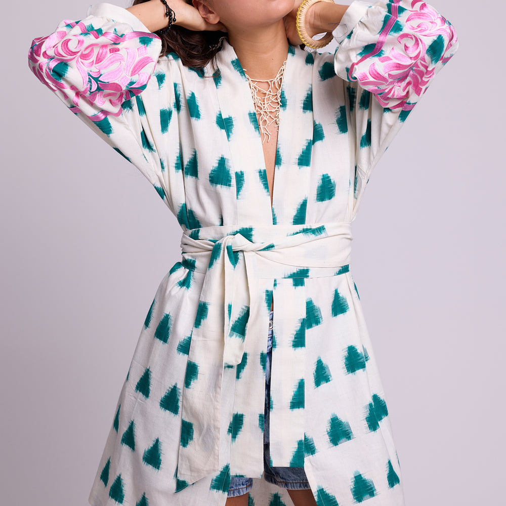 Emerald Savannah Short Kimono [KLEED]
