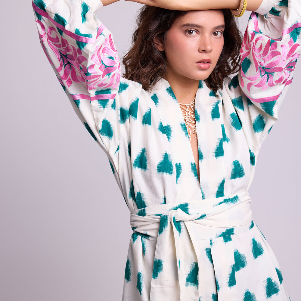 Emerald Savannah Short Kimono [KLEED]