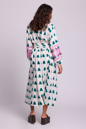 Emerald Savannah Kandy Kimono in XS/S WHITE - Sustainable Fashion by KLEED LOUNGEWEAR