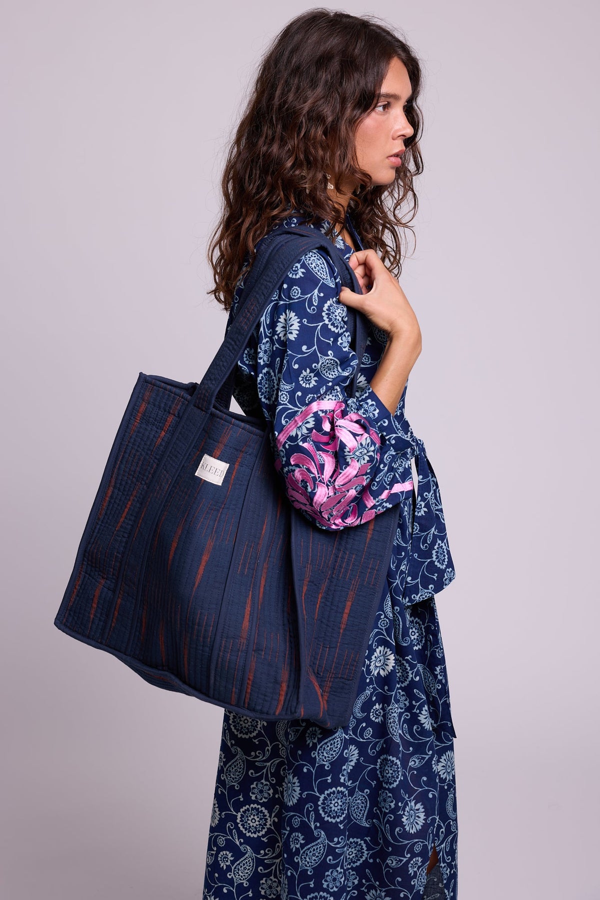 Provance Kimono in XS/S DARK BLUE - Sustainable Fashion by KLEED LOUNGEWEAR