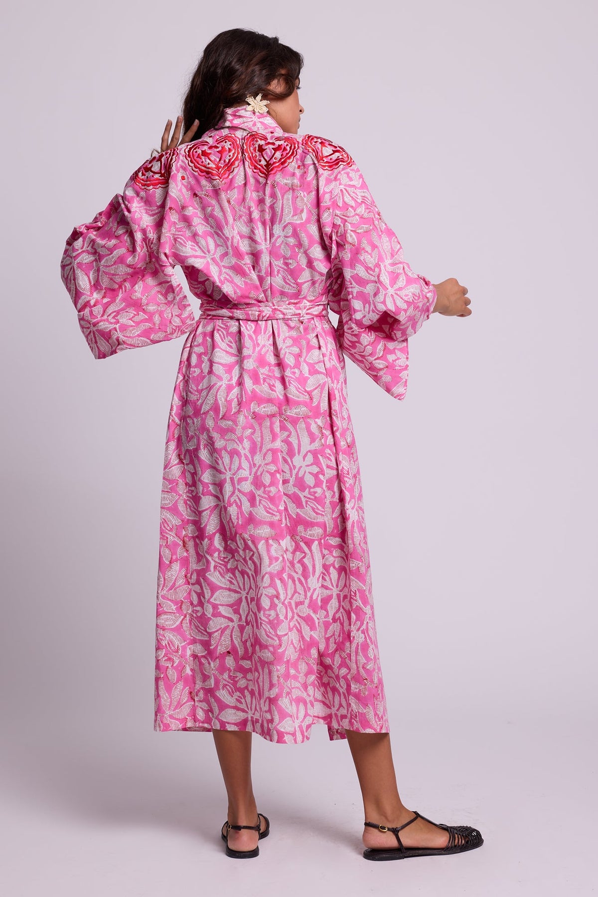 Nallur Pink Kimono in XS/S PINK - Sustainable Fashion by KLEED LOUNGEWEAR