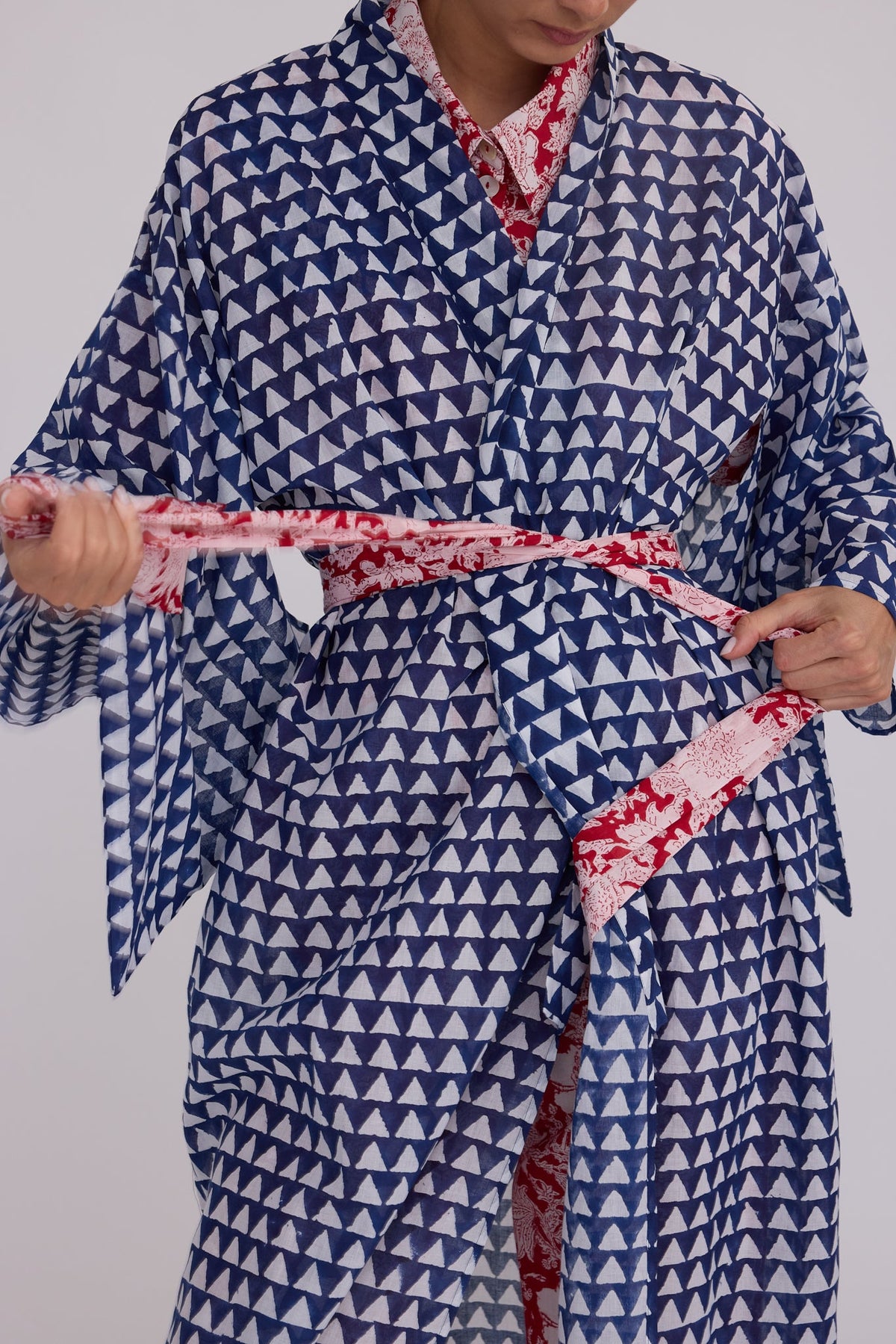 Blue Sambar Naya Kimono in XS/S BLUE - Sustainable Fashion by KLEED LOUNGEWEAR