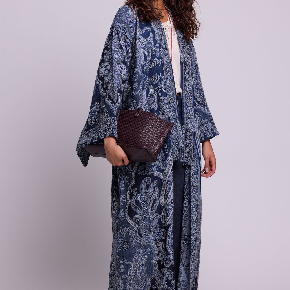 Blue Paisley Kimono Coat [KLEED]
