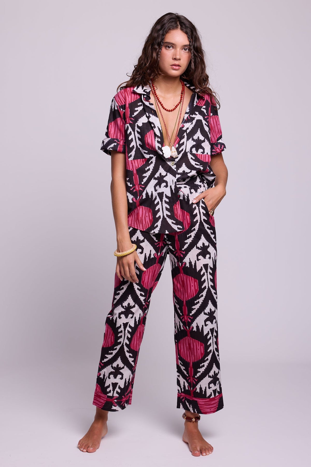 Yala Red Pyjama in EXTRA SMALL RED - Sustainable Fashion by KLEED LOUNGEWEAR