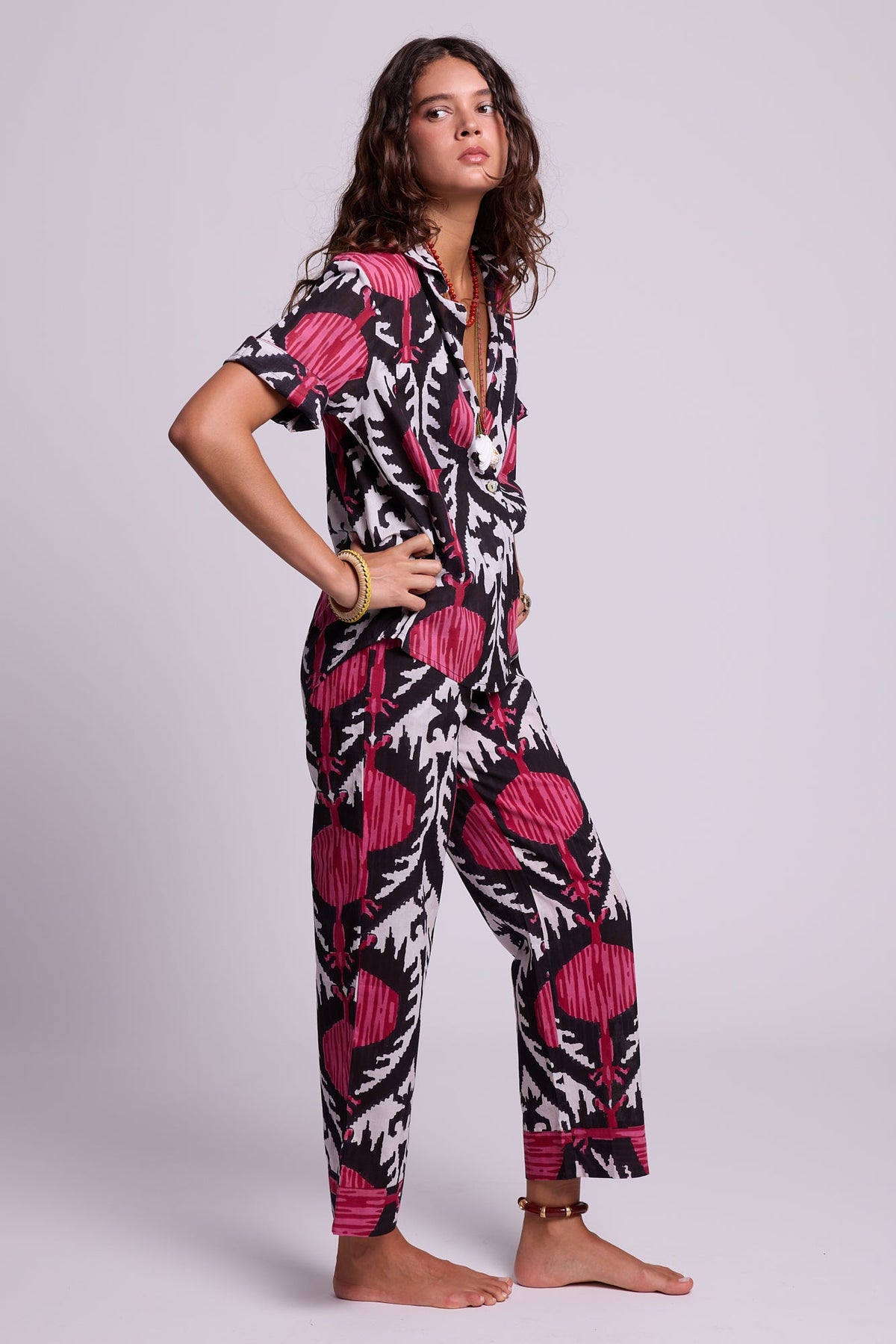 Yala Red Pyjama in EXTRA SMALL RED - Sustainable Fashion by KLEED LOUNGEWEAR