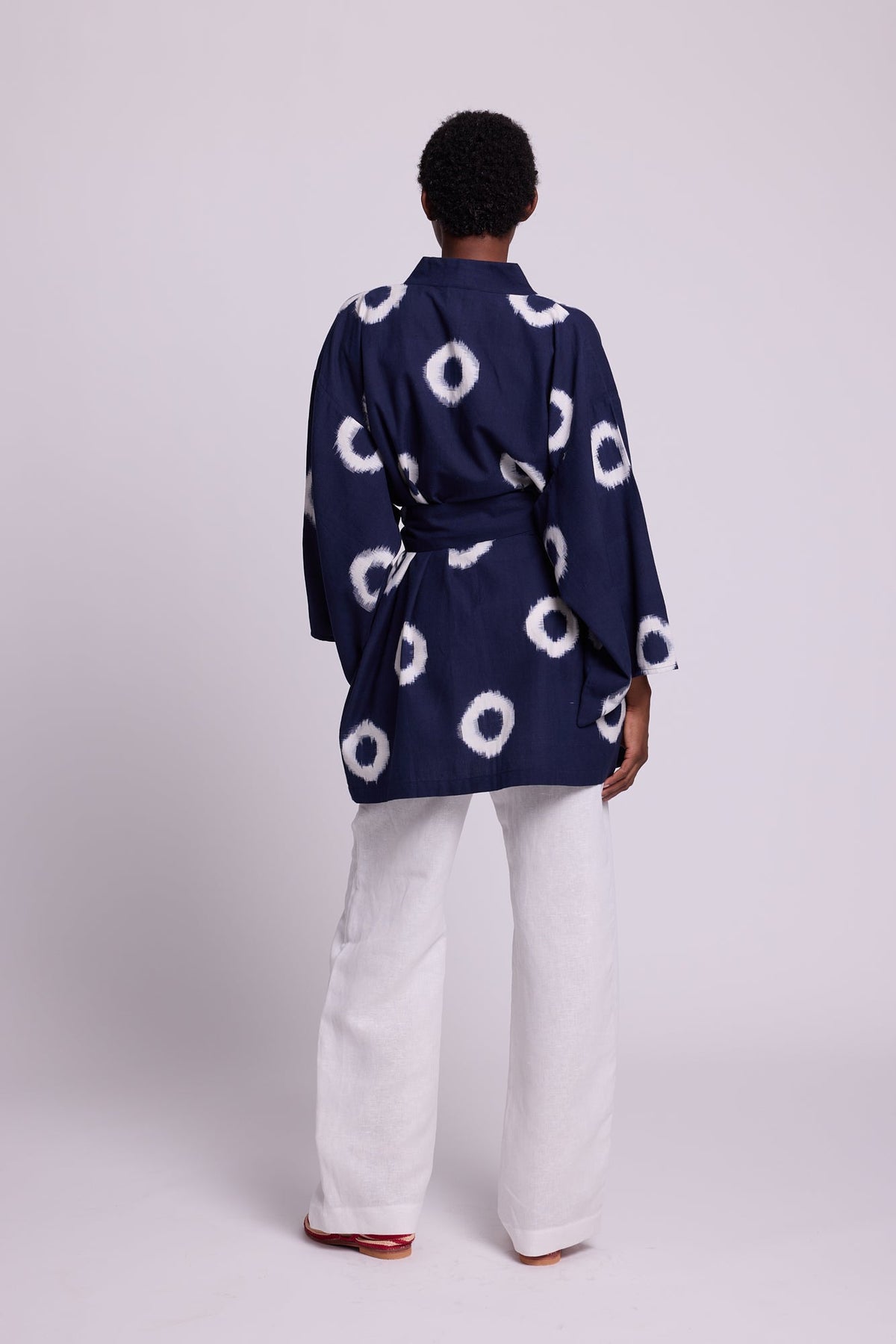 Blue Manda Short Kimono in S/M DARK BLUE - Sustainable Fashion by KLEED LOUNGEWEAR