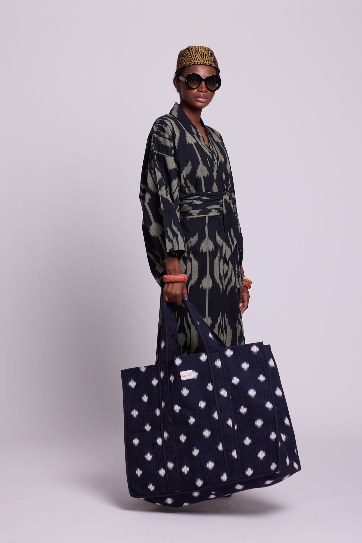 Midnight Dots Weekender in ONE SIZE DARK BLUE - Sustainable Fashion by KLEED LOUNGEWEAR
