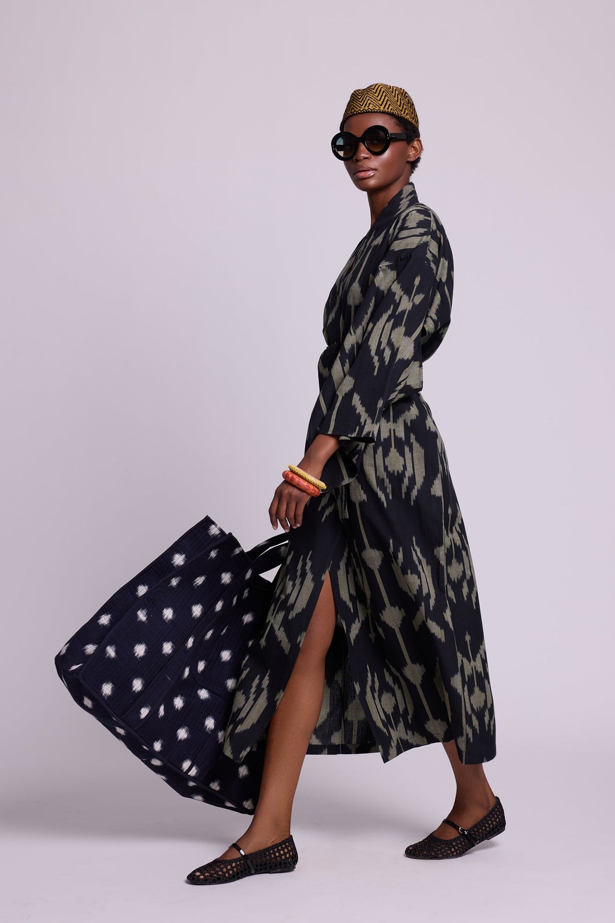 Congo Palm Kimono in XS/S BLACK - Sustainable Fashion by KLEED LOUNGEWEAR
