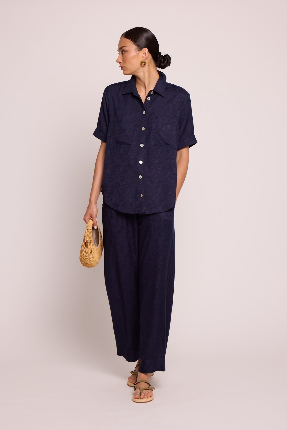 Jackie Blue Pyjama in EXTRA SMALL DARK BLUE - Sustainable Fashion by KLEED LOUNGEWEAR