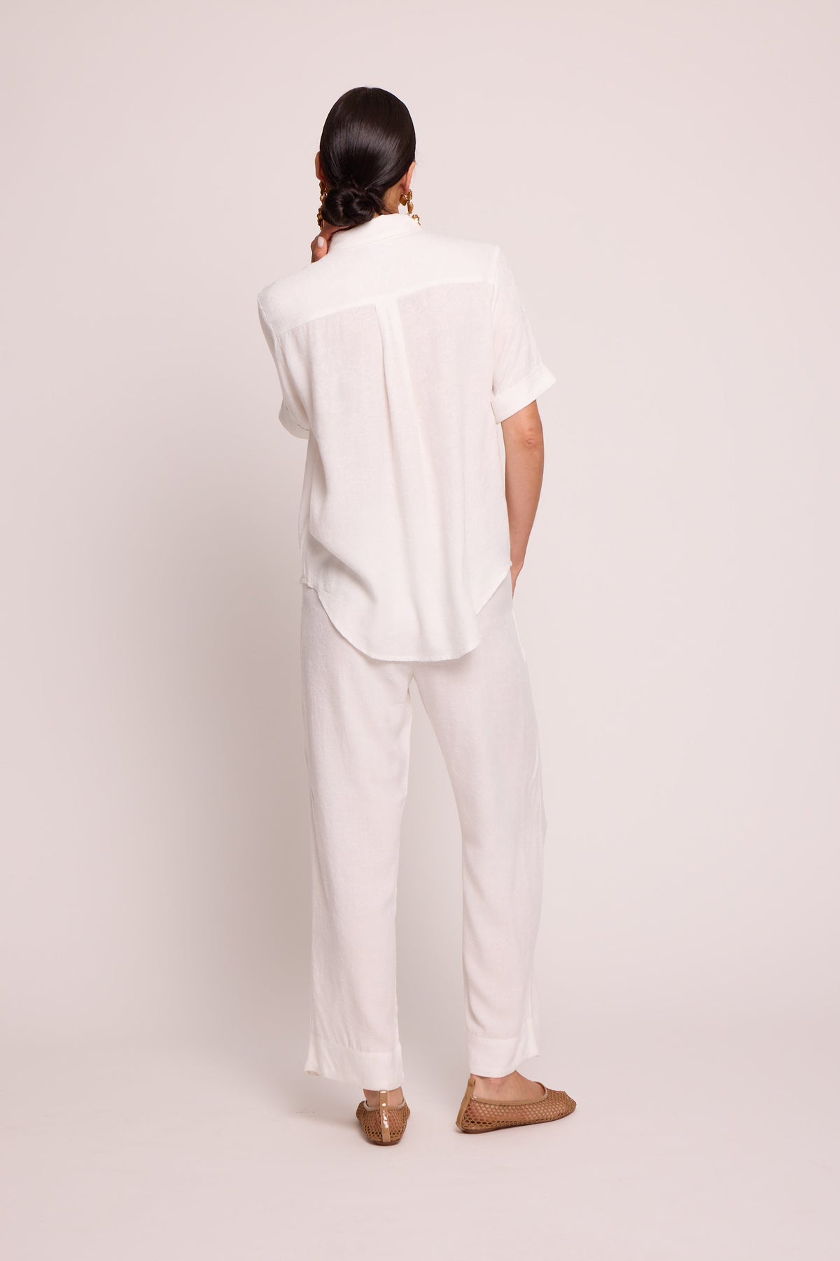 Jackie White Pyjama in EXTRA SMALL WHITE - Sustainable Fashion by KLEED LOUNGEWEAR