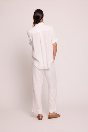 Jackie White Pyjama in EXTRA SMALL WHITE - Sustainable Fashion by KLEED LOUNGEWEAR