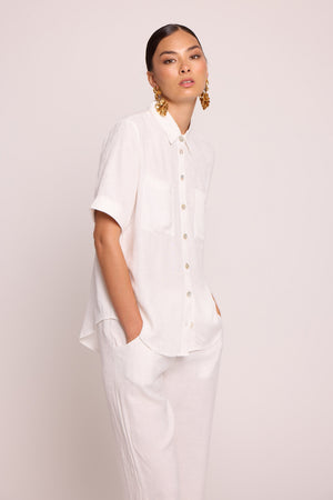 Jackie White Pyjama in EXTRA SMALL WHITE - Sustainable Fashion by KLEED LOUNGEWEAR