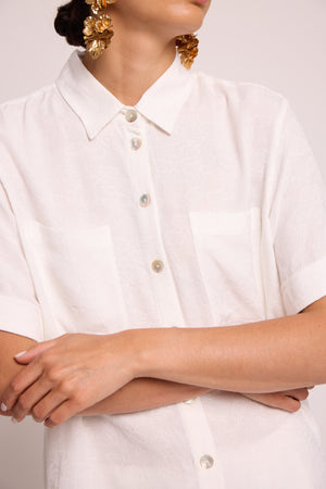 Jackie White Pyjama in EXTRA SMALL WHITE - Sustainable Fashion by KLEED LOUNGEWEAR