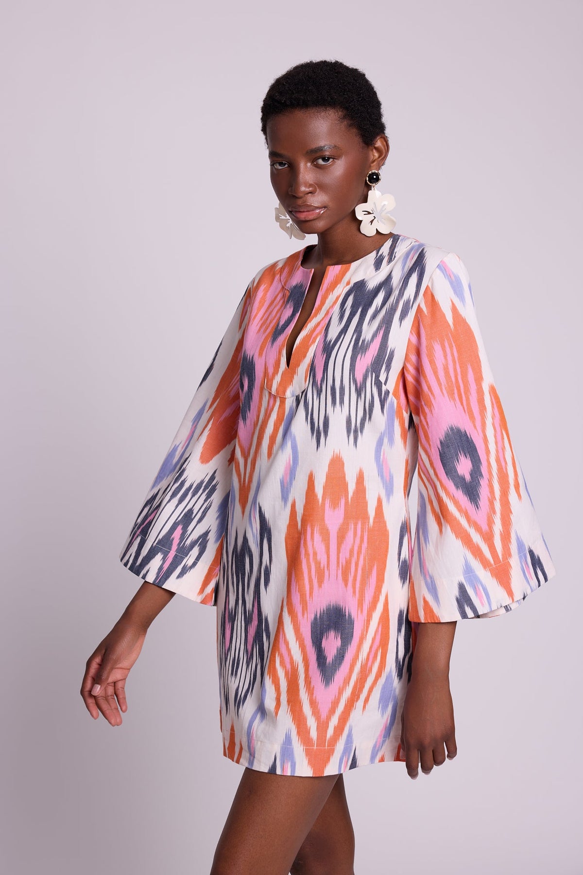 Naala Tangerine Dress in SMALL TANGERINE - Sustainable Fashion by KLEED LOUNGEWEAR