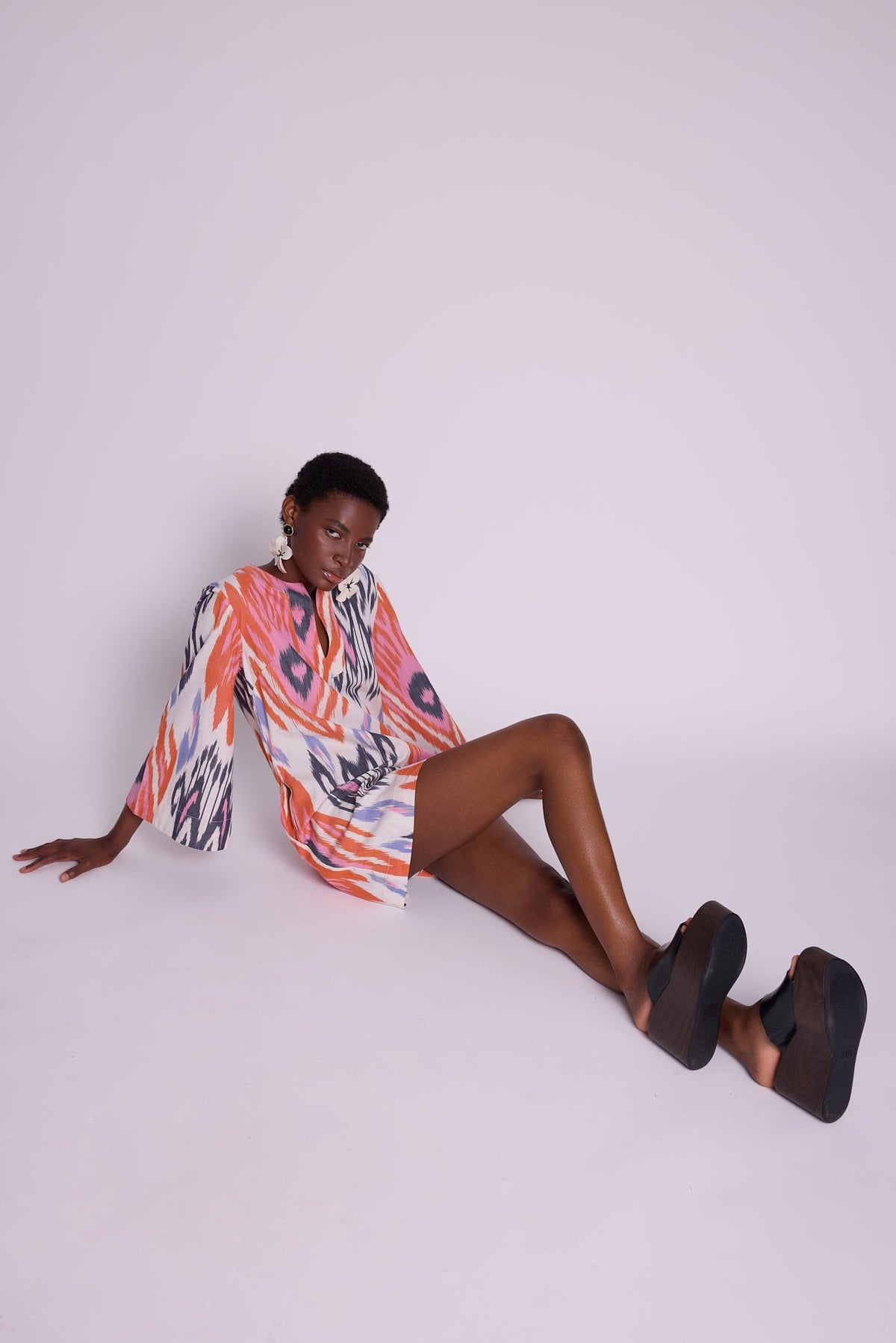 Naala Tangerine Dress in SMALL TANGERINE - Sustainable Fashion by KLEED LOUNGEWEAR