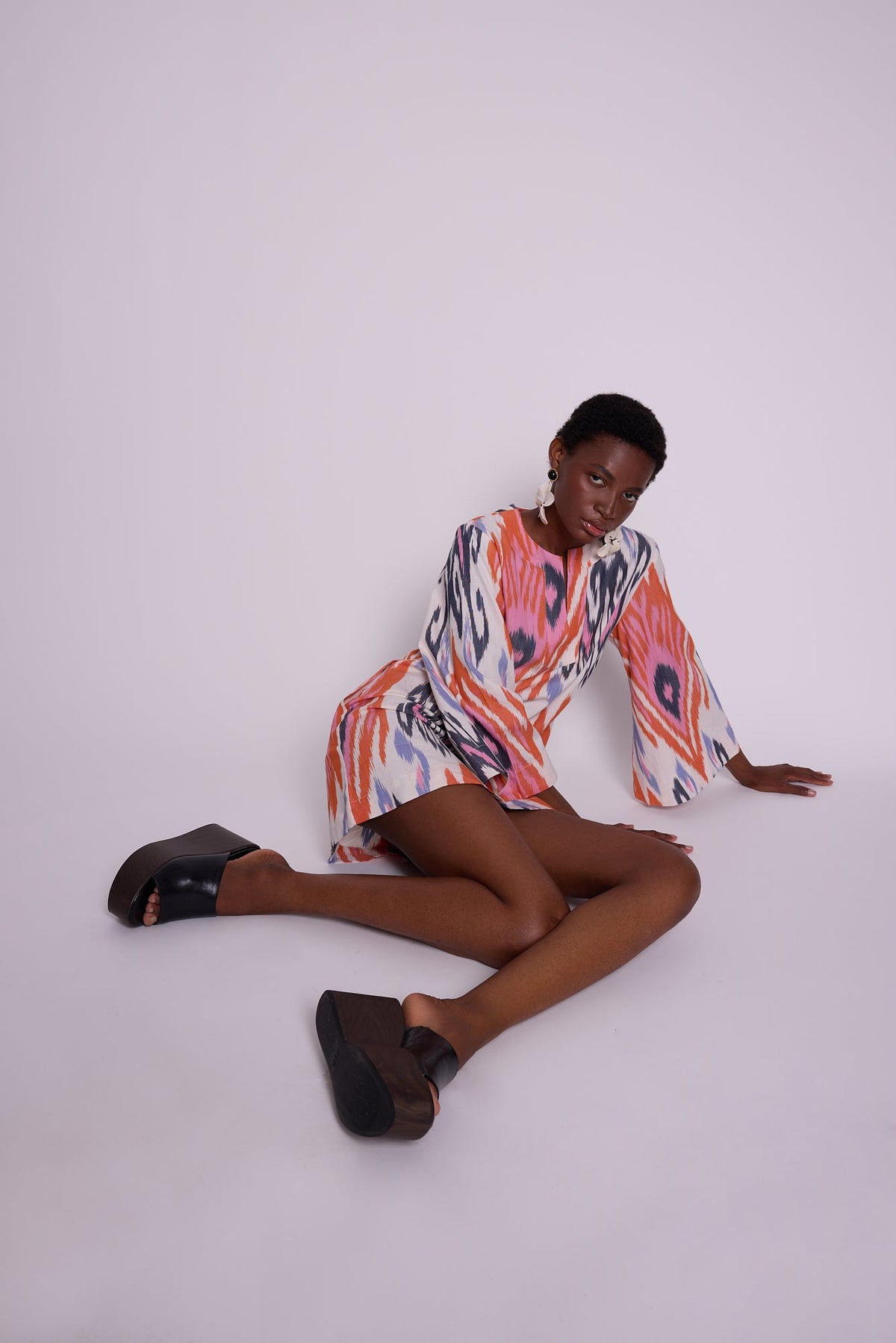 Naala Tangerine Dress in SMALL TANGERINE - Sustainable Fashion by KLEED LOUNGEWEAR