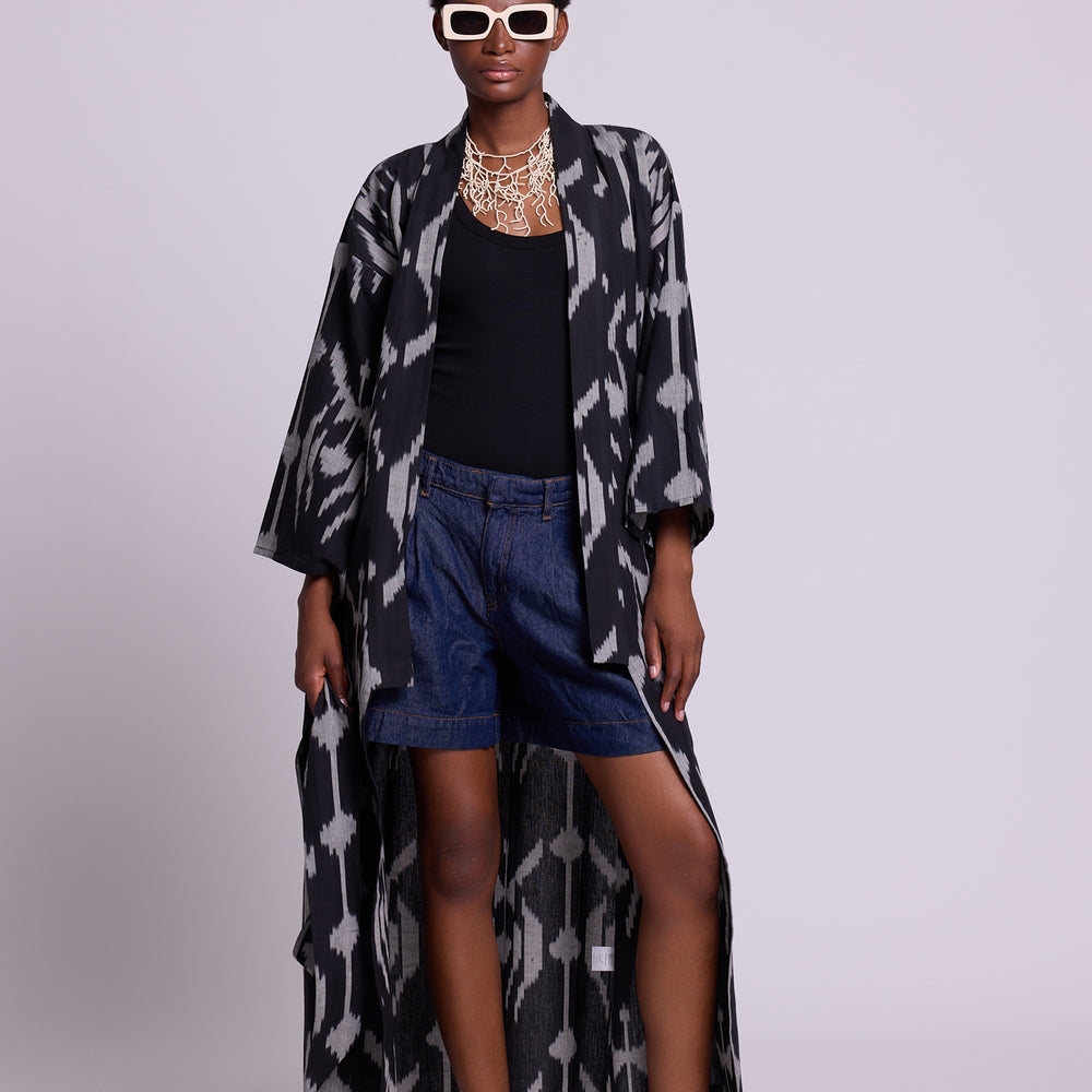 
                      
                        Grey Congo Palm Kimono [KLEED]
                      
                    