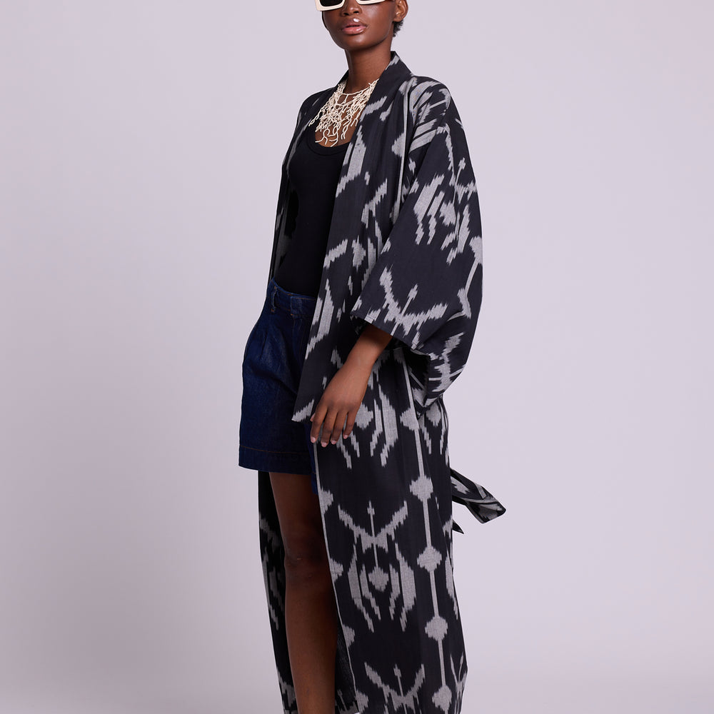 
                      
                        Grey Congo Palm Kimono [KLEED]
                      
                    