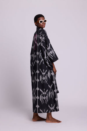 Grey Congo Palm Kimono in XS/S GREY - Sustainable Fashion by KLEED LOUNGEWEAR