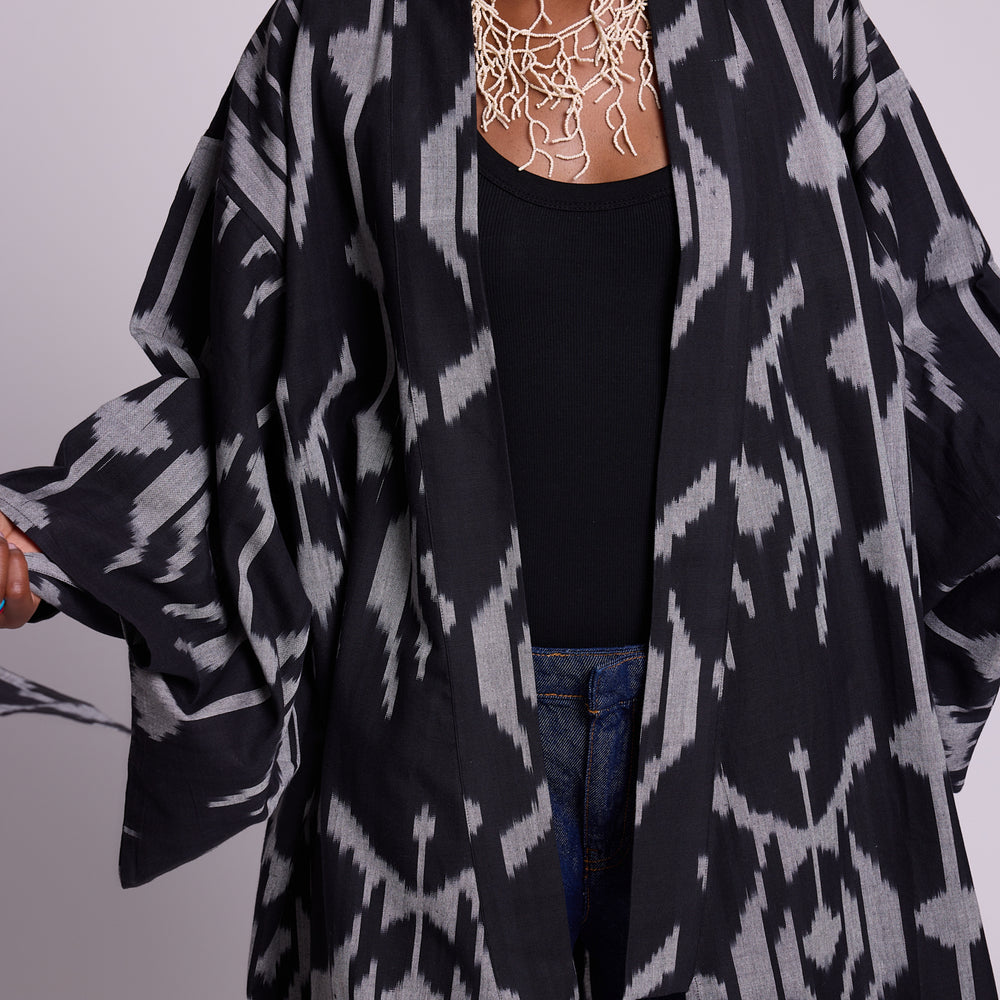 
                      
                        Grey Congo Palm Kimono [KLEED]
                      
                    