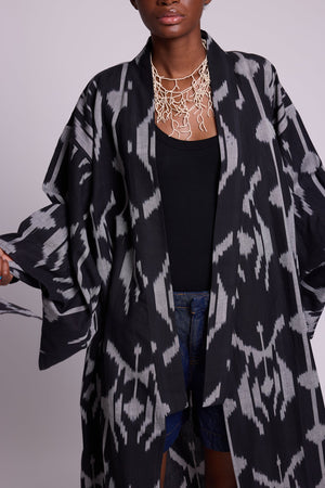 Grey Congo Palm Kimono in XS/S GREY - Sustainable Fashion by KLEED LOUNGEWEAR