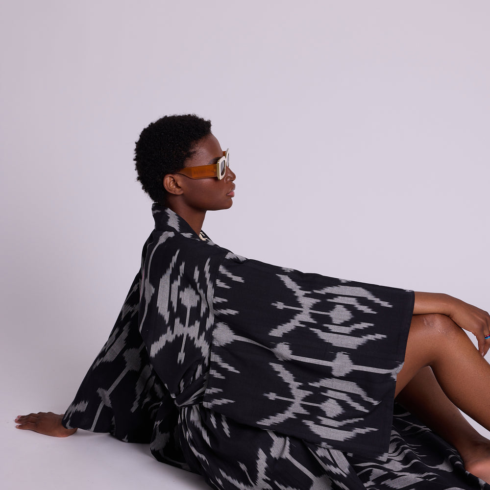 
                      
                        Grey Congo Palm Kimono [KLEED]
                      
                    