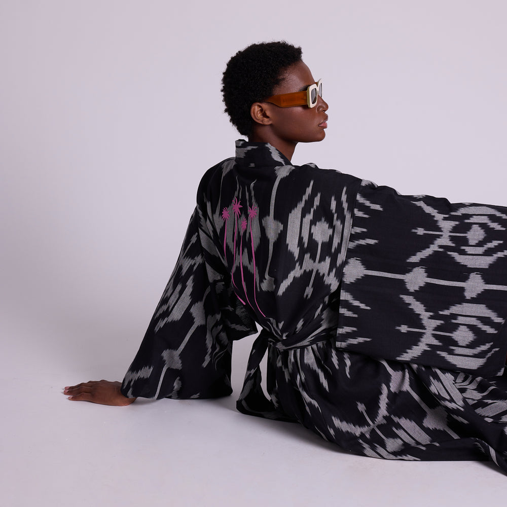 
                      
                        Grey Congo Palm Kimono [KLEED]
                      
                    