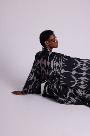 Grey Congo Palm Kimono in XS/S GREY - Sustainable Fashion by KLEED LOUNGEWEAR