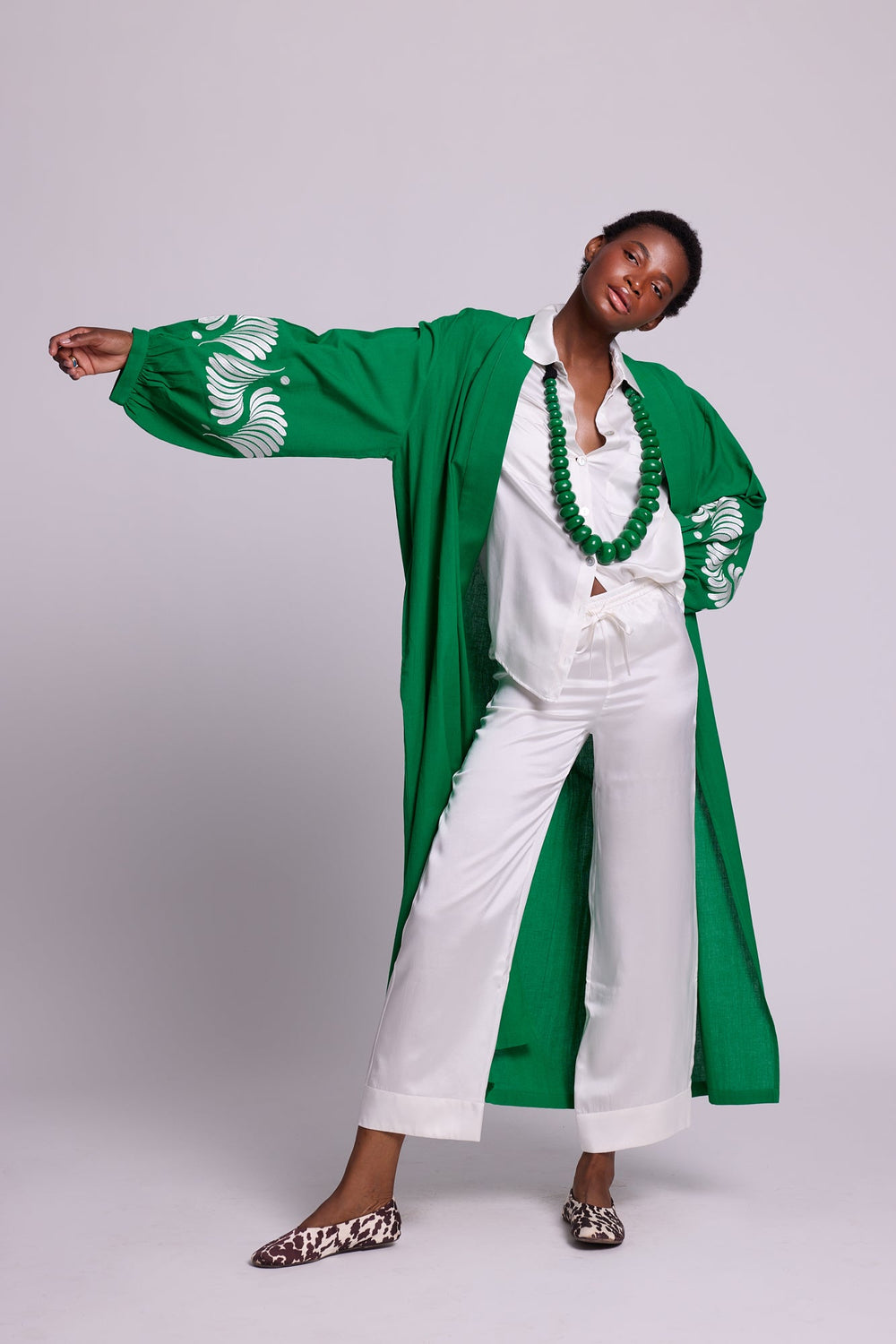 Green Kandy Kimono in XS/S GREEN - Sustainable Fashion by KLEED LOUNGEWEAR