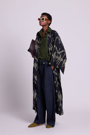 Congo Palm Kimono in XS/S BLACK - Sustainable Fashion by KLEED LOUNGEWEAR