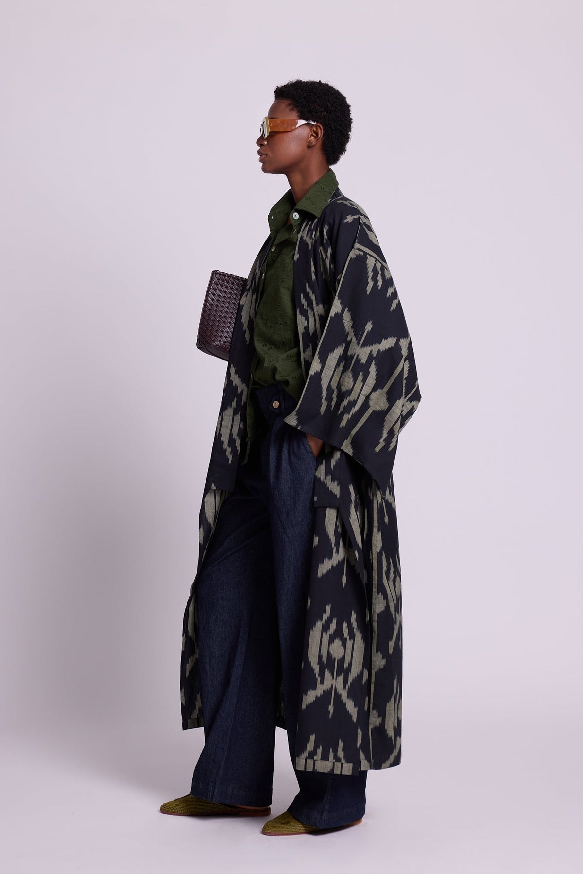 Congo Palm Kimono in XS/S BLACK - Sustainable Fashion by KLEED LOUNGEWEAR