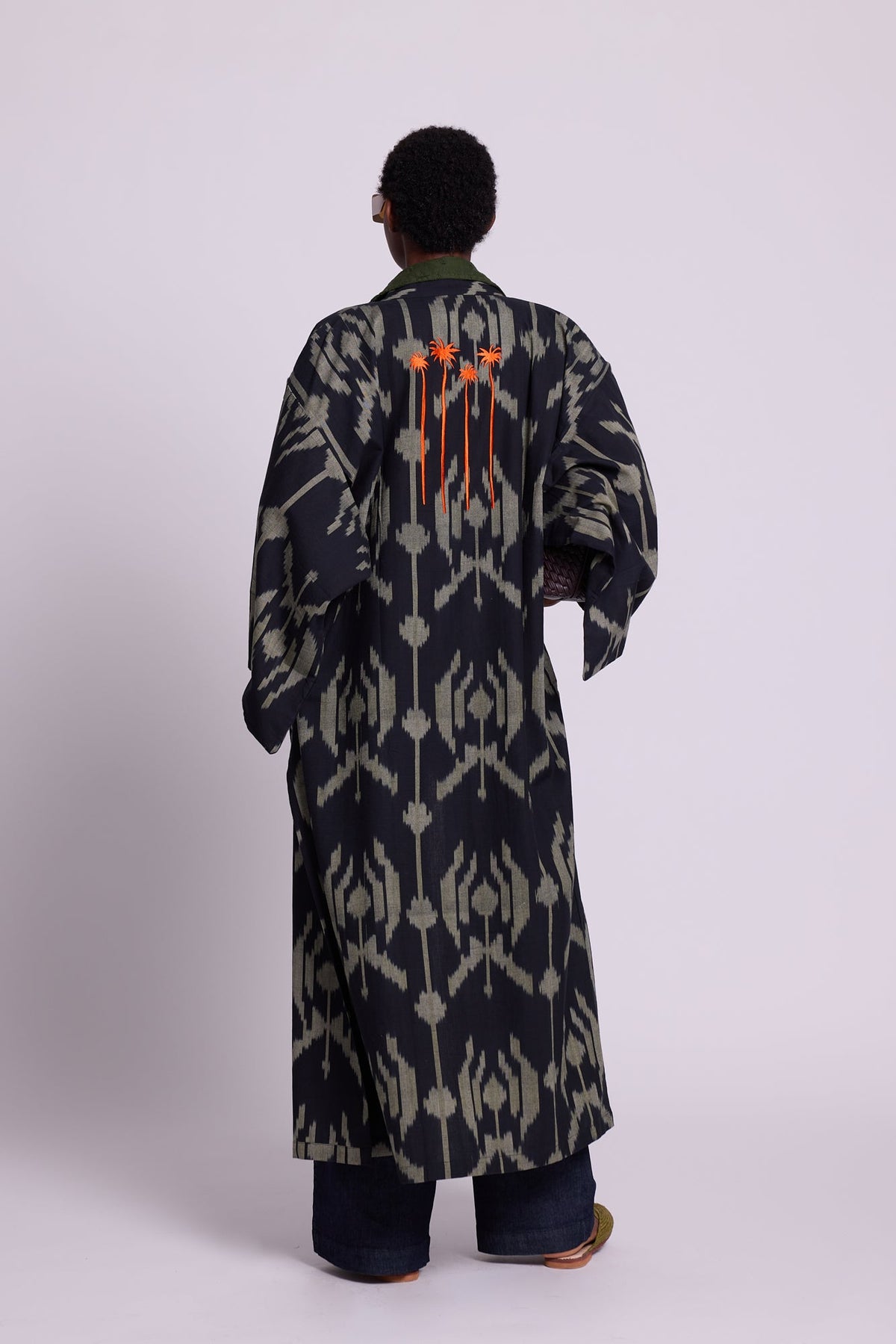 Congo Palm Kimono in XS/S BLACK - Sustainable Fashion by KLEED LOUNGEWEAR