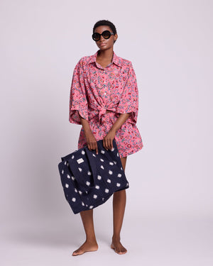 Midnight Dots Tote Bag in ONE SIZE DARK BLUE - Sustainable Fashion by KLEED LOUNGEWEAR