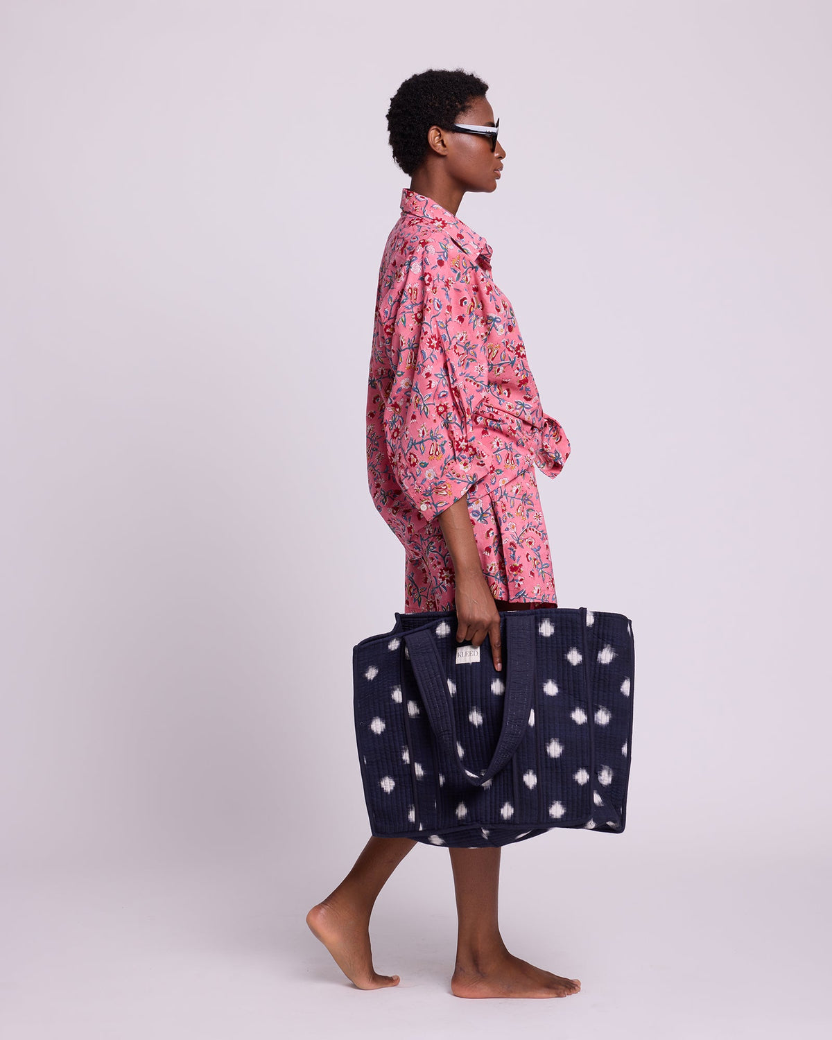 Midnight Dots Tote Bag in ONE SIZE DARK BLUE - Sustainable Fashion by KLEED LOUNGEWEAR