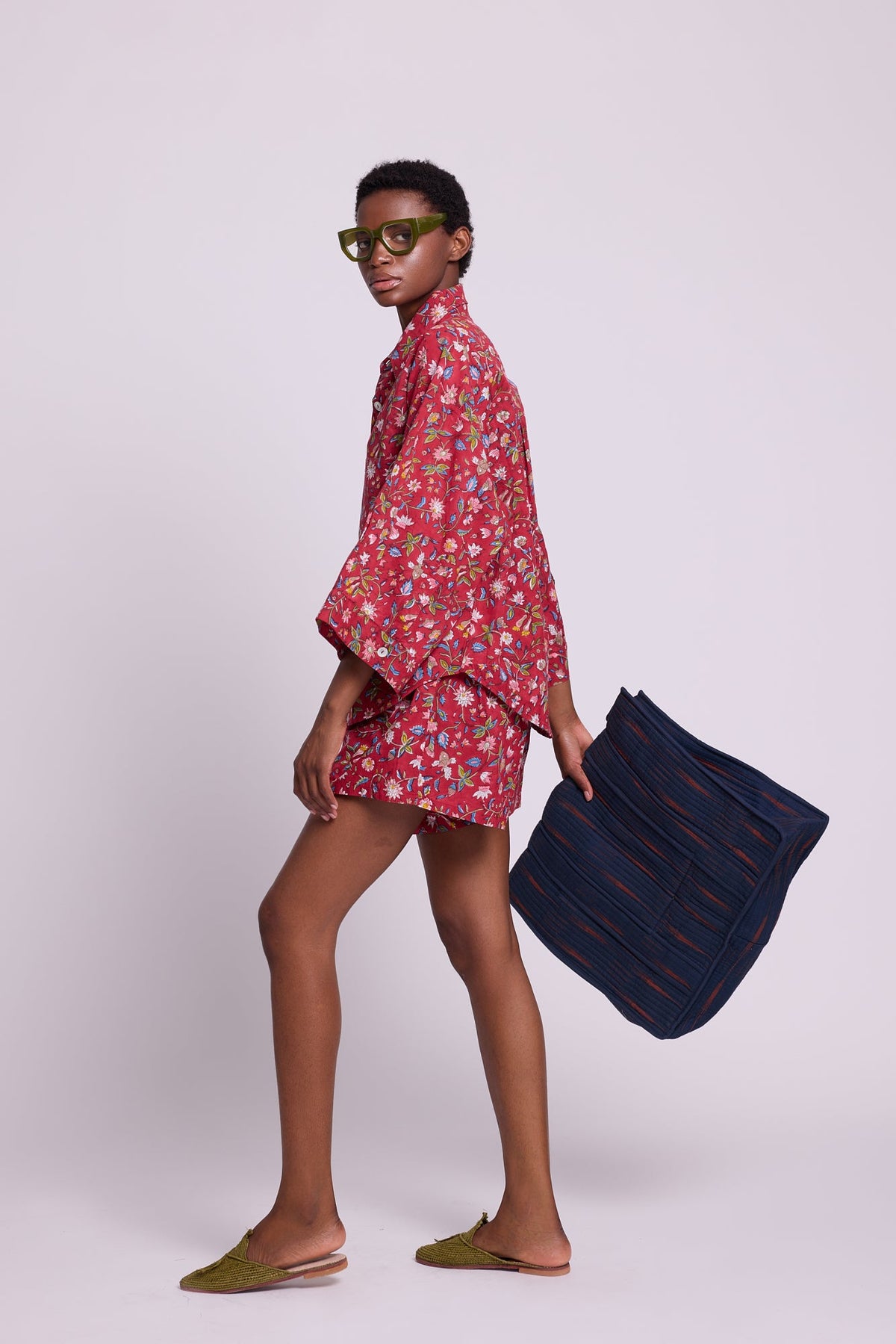 Naula Red Pyjama in XS/S RED - Sustainable Fashion by KLEED LOUNGEWEAR