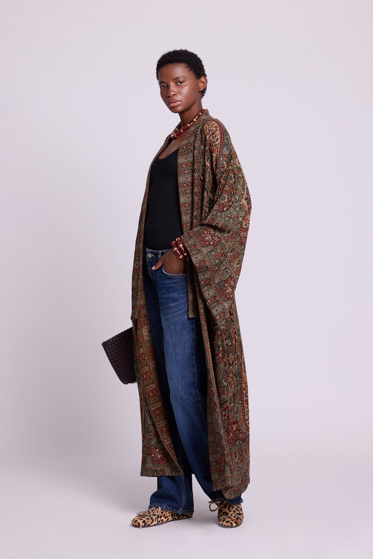 Autumn Paisley Kimono Coat in S/M MULTI - COLOR - Sustainable Fashion by KLEED LOUNGEWEAR