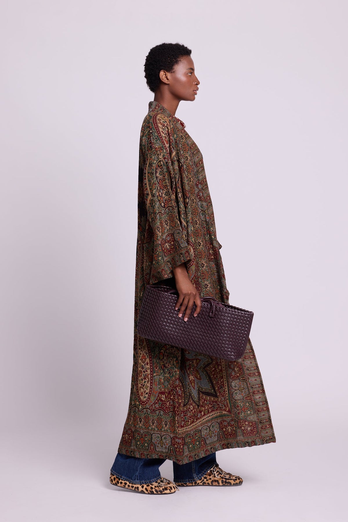 Autumn Paisley Kimono Coat in S/M MULTI - COLOR - Sustainable Fashion by KLEED LOUNGEWEAR
