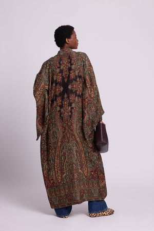 Autumn Paisley Kimono Coat in S/M MULTI - COLOR - Sustainable Fashion by KLEED LOUNGEWEAR