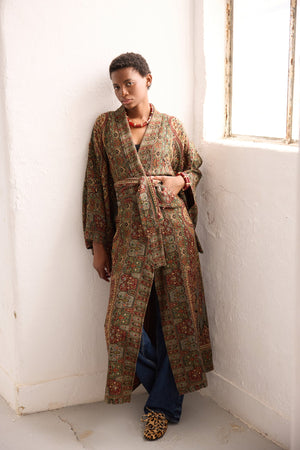 Autumn Paisley Kimono Coat in S/M MULTI - COLOR - Sustainable Fashion by KLEED LOUNGEWEAR